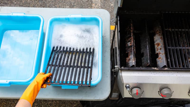 Deep online clean grill